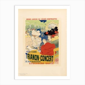 Trianon Concert Montmartre French Advertisement, Georges Meunier Art Print