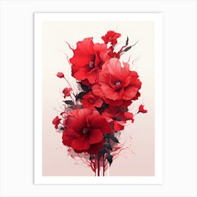 Red Flowers Art Print