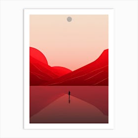 Red Landscape Art Print