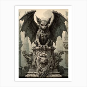 Gothic Gargoyle Art Print