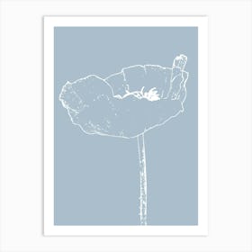 Poppy Line Drawing - Opening Art Print