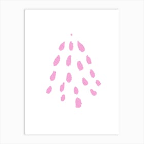 Abstract Pink Droplet Pattern – Minimalist Modern Art Art Print