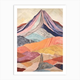 Ben Macdui Scotland Colourful Mountain Illustration Art Print