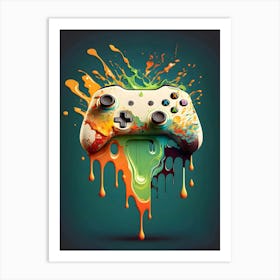 Xbox Controller Painting Art Print