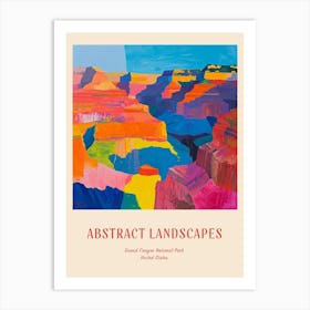 Colourful Abstract Grand Canyon National Park Usa 3 Poster Art Print