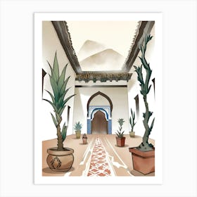 Courtyard In Morocco Art Print