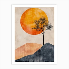 Sunset Tree Art Print