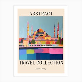 Abstract Travel Collection Poster Istanbul Turkey 3 Art Print
