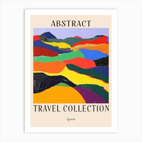 Abstract Travel Collection Poster Uganda Art Print