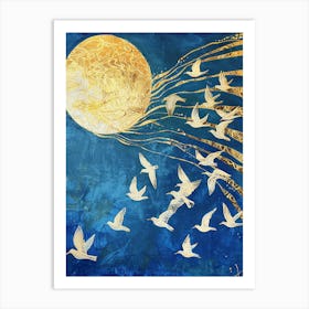 Doves In Flight Art Print