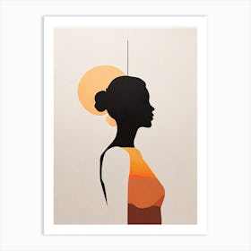 Silhouette Of A Woman 1 Art Print