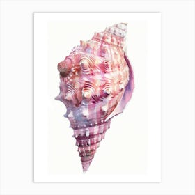 Pink Conch Shell Art Print