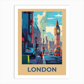 London Big Ben Old art print. Art Print