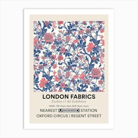 Poster Lavender Loom London Fabrics Floral Pattern 3 Art Print