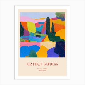 Colourful Gardens Descanso Gardens Usa 4 Red Poster Art Print