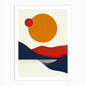 Sunset In The Sky, Simplicity Art Print