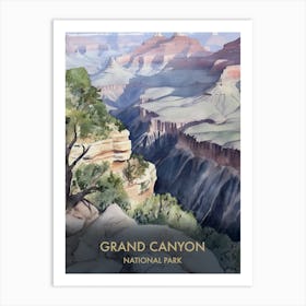 Grand Canyon National Park Watercolour 3 Art Print