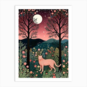 William Morris Cheetah In The Forest 1 Art Print