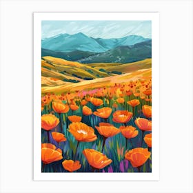 Poppies In The Field 19 Art Print