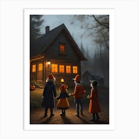 Halloween Hose In The Wood 5 Art Print