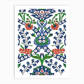 Turkish Tile- Iznik — Turkish pattern Art Print