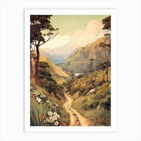 Inca Trail Peru 1 Vintage Travel Illustration Art Print