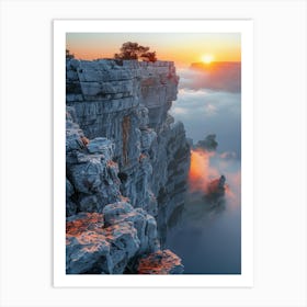 Sunrise Over Cliffs Art Print