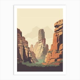 Greme National Park Art Deco 2 Art Print