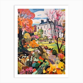 Autumn Gardens Painting Mount Stewart House And Gardens United Kingdom 2 Art Print