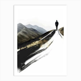 Man On A Road 1 Art Print