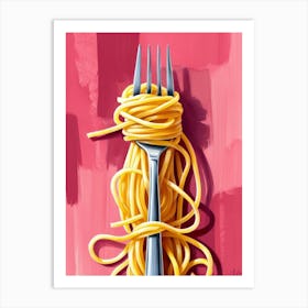 Fork And Spaghetti Art Print