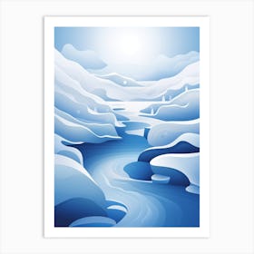 Polar Abstract Minimalist 4 Art Print