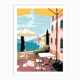 Ravello, Italy, Flat Pastels Tones Illustration 2 Art Print