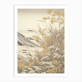 Fujibakama Japanese Silver Grass 4 Vintage Japanese Botanical Art Print