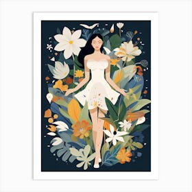 Bloom Body Woman Botanical 2 Art Print