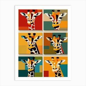 Giraffes Collage Photoshoot Art Print