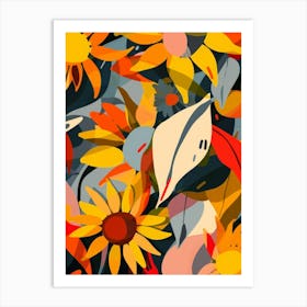 Abstract Floral Pattern 4 Art Print