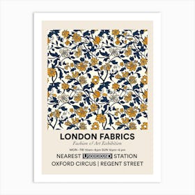 Poster Sunny Meadow London Fabrics Floral Pattern 3 Art Print
