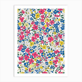 Flores Vista London Fabrics Floral Pattern 3 Art Print