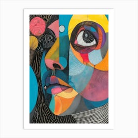 Face Of A Woman Style Abstract Art Print