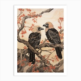 Art Nouveau Birds Poster Vulture 1 Art Print