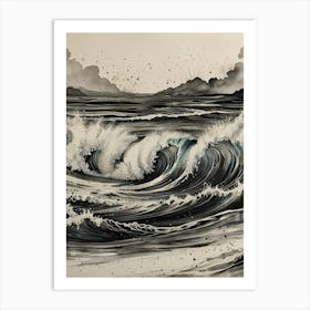 Waves Of Scotland Art Print