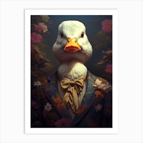 Duck In A Suit 1 Art Print
