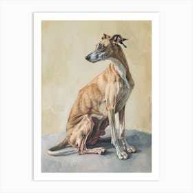 Greyhound Acrylic Painting 2 Art Print