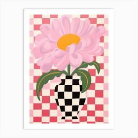 Peony Flower Vase 6 Art Print