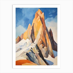 Cerro Fitz Roy Argentina Mountain Painting Art Print