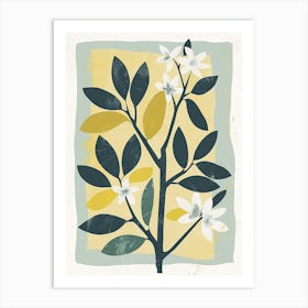 Chestnut Tree Flat Illustration 8 Art Print