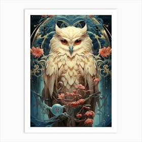 Owl In The Night Art Print