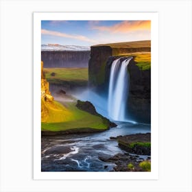 Hrafnabjargarfoss, Iceland Majestic, Beautiful & Classic (1) Art Print