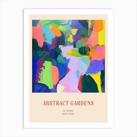 Colourful Gardens Leu Gardens Usa Red Poster Art Print